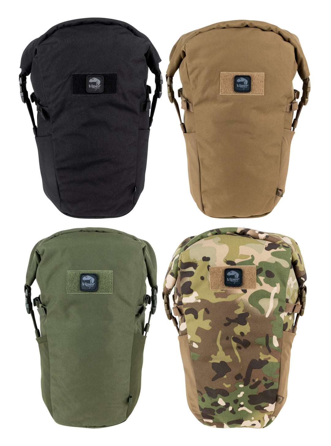 Viper TACTICAL Roll Top Backpack – Durable Cordura Tactical Fold Top Rucksack with Padded Straps, Quick-Access, External Pockets & Hook-and-Loop Patch Panel – Ideal for Hiking, Hunting